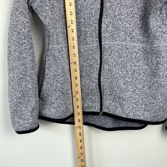 Nike Sweater Womens Large Full Zip Sweatshirt Coat Gray Black Running Gym Sports - Picture 5 of 7